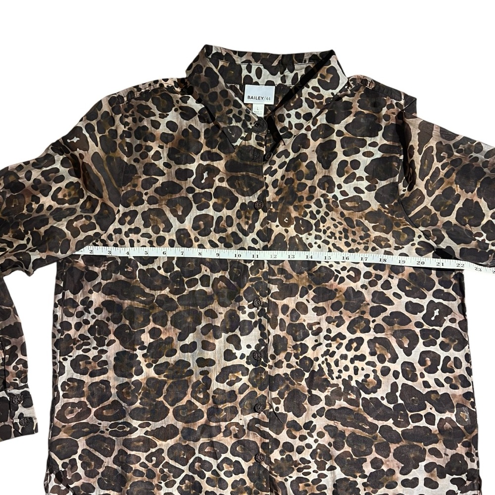 Bailey 44| Button Down Leopard Print Blouse | Lar… - image 7